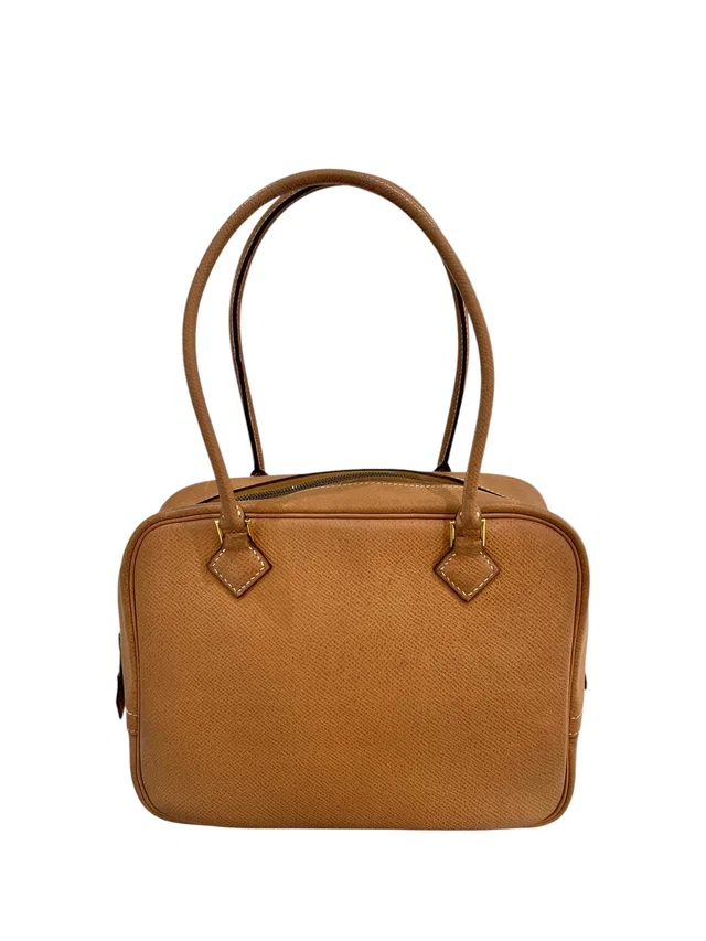 Hermès Mini Plume 20cm Natural Courchevel GHW #X 1994 in Beige from Luxury Promise
