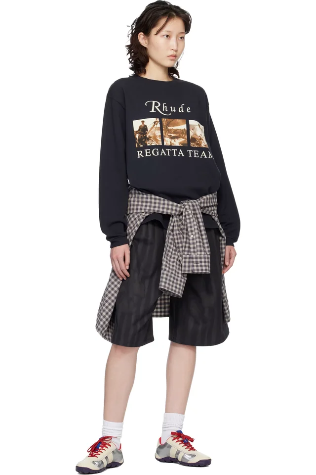 Rhude Black USVI Regatta Tour LS T-shirt, photo 4 of 4 from SSENSE
