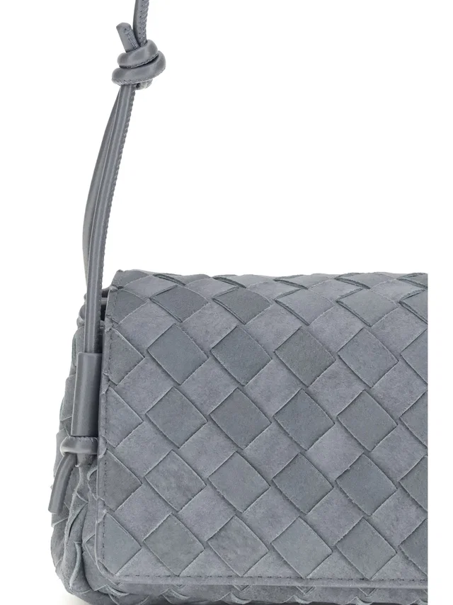 Bottega Veneta Notturno Shoulder Bag — Gray Calf Leather in Grey Calfskin from HEWI