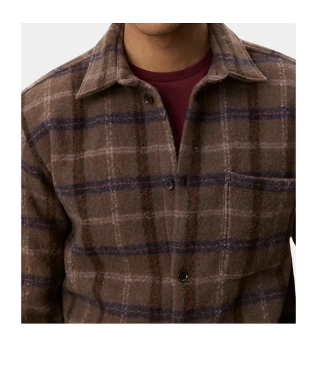Les deux Caribou check-pattern button-up jacket, photo 4 of 4 from SENSER