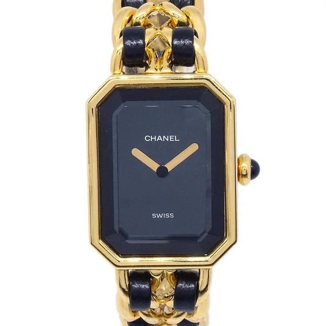Chanel Premiere Watch Gold #S in Gold Leather from AMORE Vintage Tokyo
