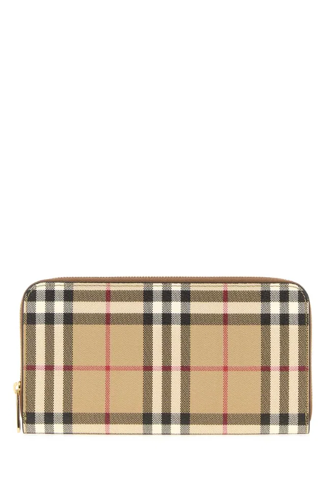 Burberry Elmore Wallet — Beige in Beige Canvas from HEWI