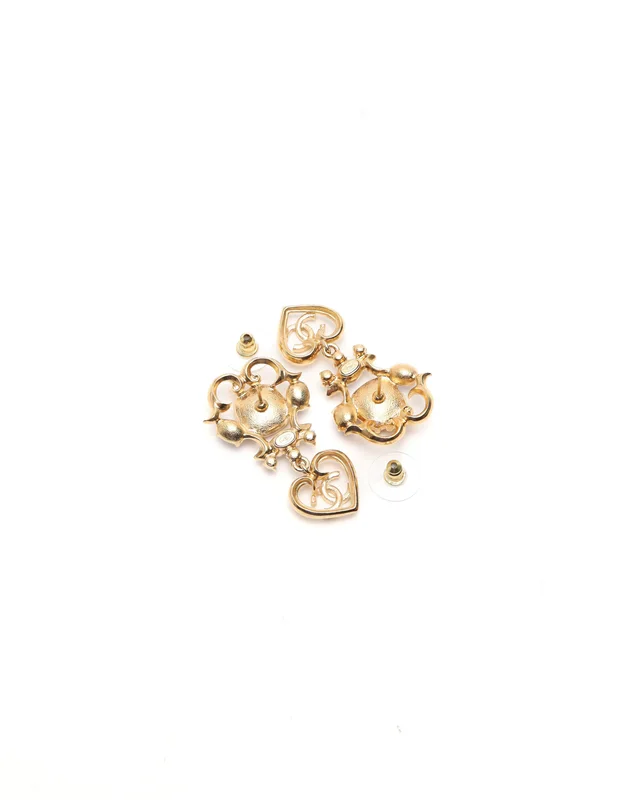 Chanel Coco Mark Rhinestone Dangling Earrings from A Retro Tale, photo 4 of 5