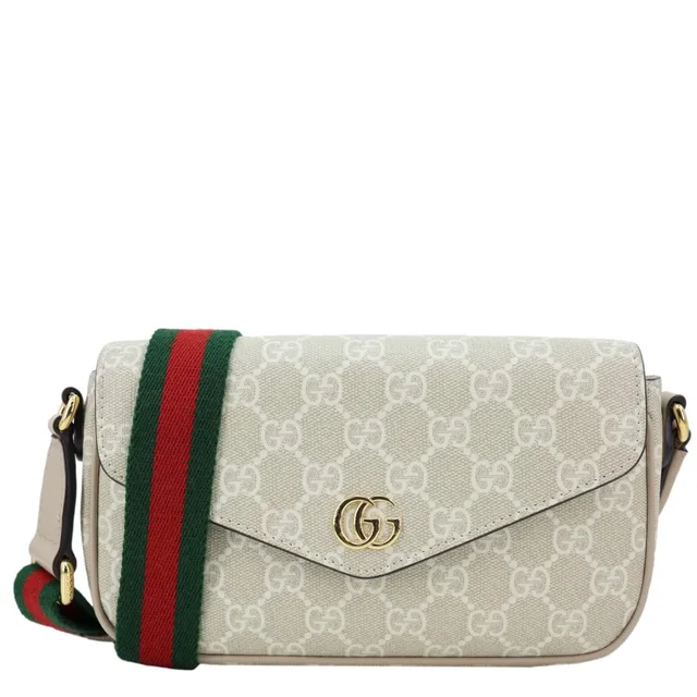 Gucci Ophidia Pochette GG Supreme Canvas Shoulder Bag Beige 764961 in Beige Canvas from Dallas Designer Handbags