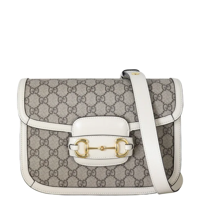 Gucci GG Supreme Horsebit 1955 Shoulder Bag in Coated canvas from Luxe.It.Fwd