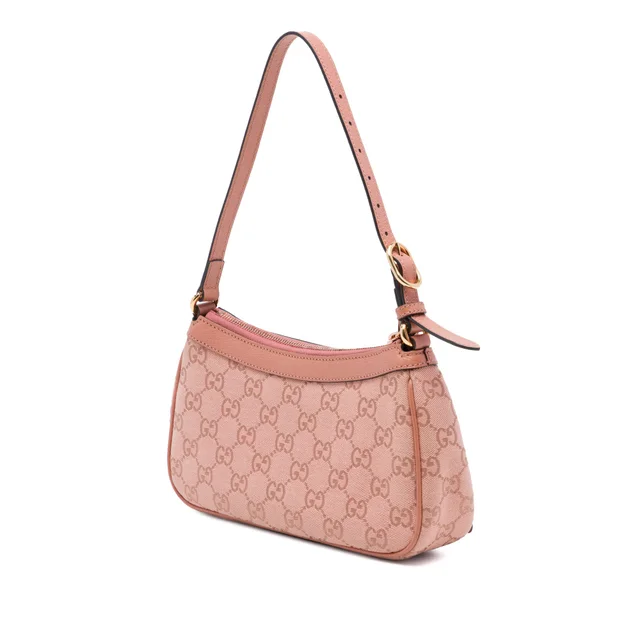 Pink Gucci Small GG Canvas Ophidia Shoulder Bag in Pink Canvas from Designer Revival, photo 2 of 2