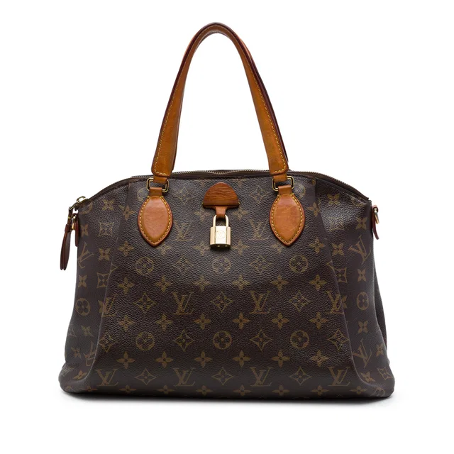 Brown Louis Vuitton Monogram Rivoli MM Satchel in Brown Coated canvas from Designer Revival