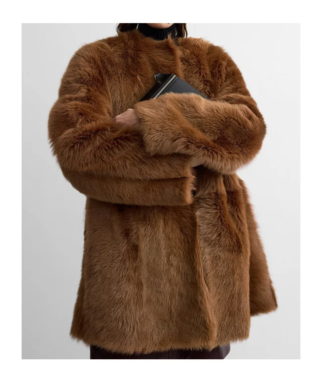 Toteme Short silky shearling coat ginger, photo 6 of 6 from SENSER