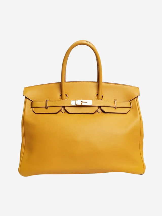 Hermès Jaune Ambre 2009 Birkin 35 bag in Yellow Swift leather from Sign of the Times