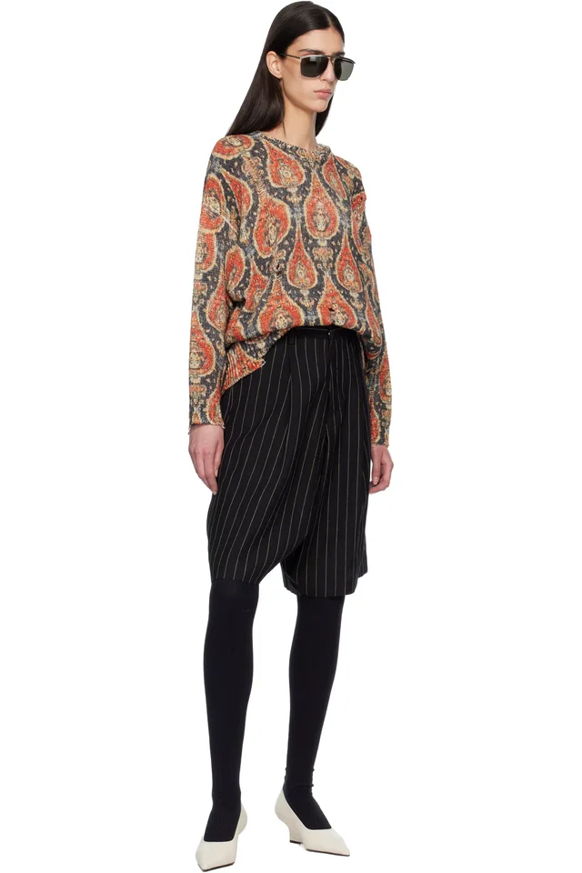 R13 Black & Red Printed Oversized Sweater, photo 4 of 4 from SSENSE