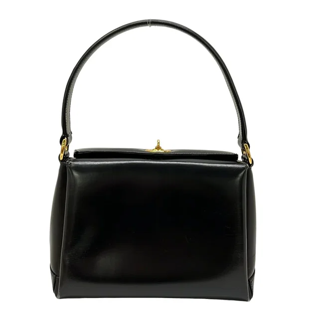 Gucci Handbag Vintage Black Leather in Black Leather from The Reluxe