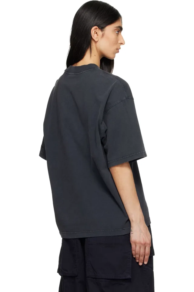 Alexander Wang Black Oversized Graphic T-shirt, photo 3 of 4 from SSENSE
