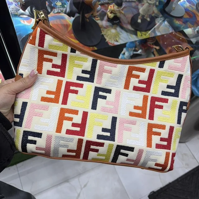 Fendi Women's Shoulder bags - Multi/Cream in multicolor Canvas from Depop, photo 1 of 1