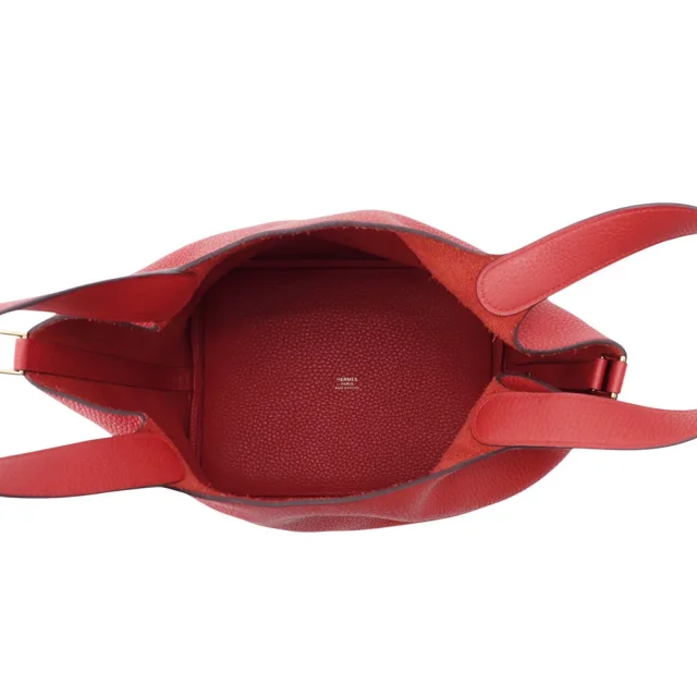 Hermès Picotin Lock Rouge Casaque Taurillon Clemence Size MM in Red Clemence leather from GALLERY RARE, photo 6 of 16