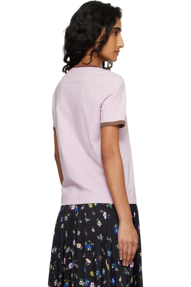 Marni Pink Flock Print Jersey T-shirt, photo 3 of 4 from SSENSE