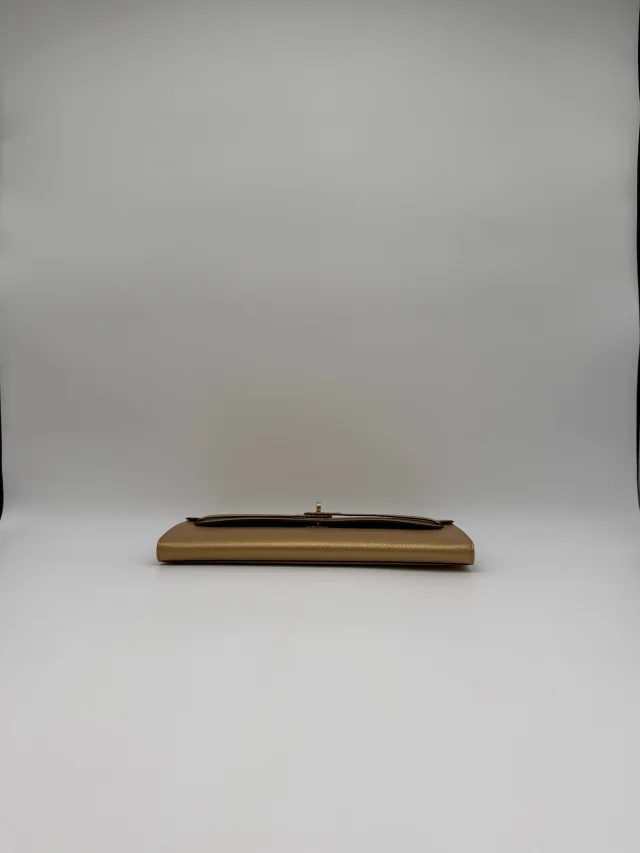 Hermès Kelly Cut Chamkilight Dore Chevre Permabrass Hardware in Gold Goatskin from Luxury Promise, photo 10 of 10