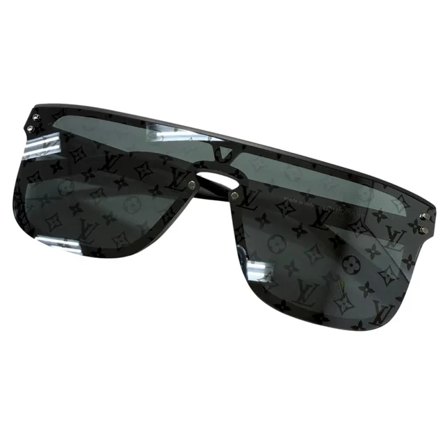 Sunglasses LV Waimea Monogram Black Demo Lens Eyewear in Black from The Reluxe