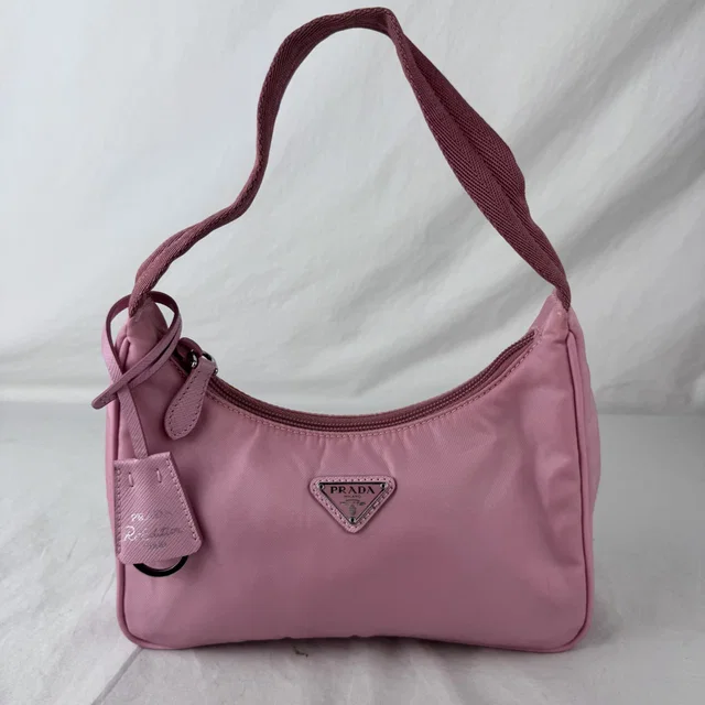 Prada Re-Nylon Re-Edition 2000 Mini Pink Bag in Pink Metal, Re-Nylon, tessuto nylon from Reowned