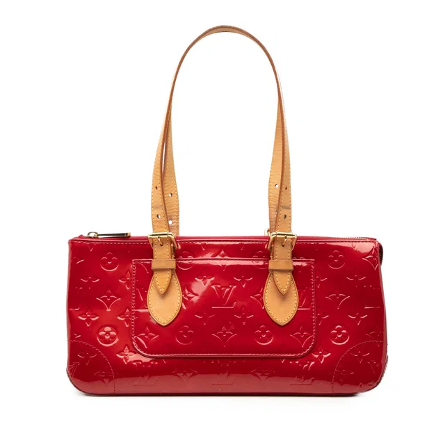 Red Louis Vuitton Monogram Vernis Rosewood Avenue Shoulder Bag in Red Leather from Designer Revival