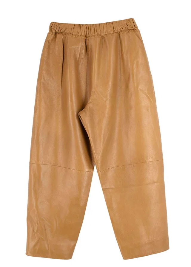 Givenchy Tan Lambskin Leather Trousers in Brown Lambskin from HEWI
