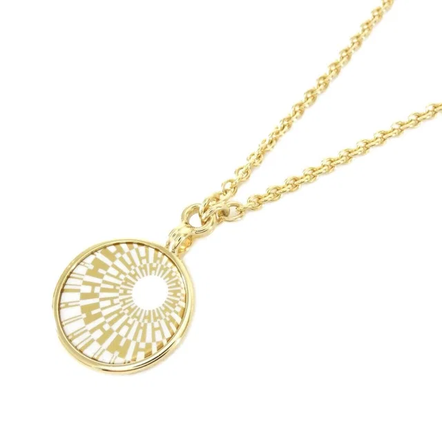 Hermès Op'H Medaille PM Necklace Jaune in Yellow from The Reluxe