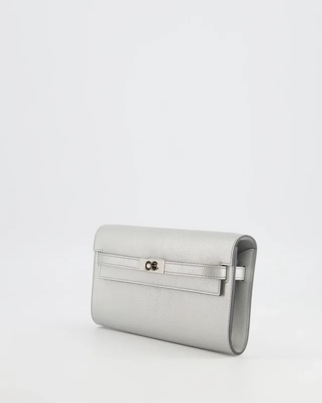 Hermès Kelly To Go Bag in Silver Goatskin from Sellier, photo 10 of 21