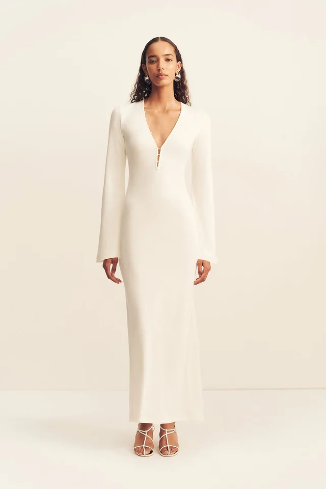Shona Joy ABY PLUNGED JERSEY MAXI DRESS - IVORY from Shona Joy, photo 1 of 1