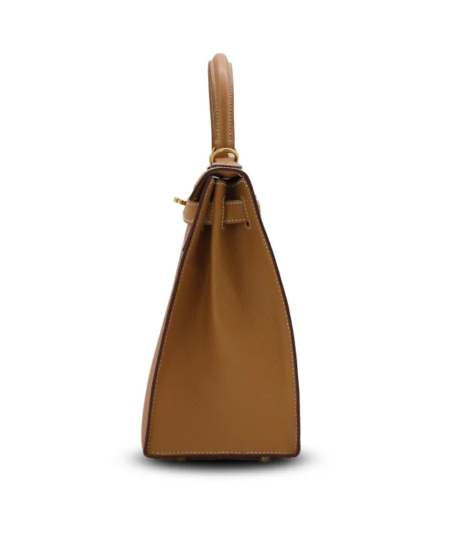 Hermès Kelly 28 Gold/ GHW Cochevel in Gold Leather from Luxury Promise, photo 4 of 14