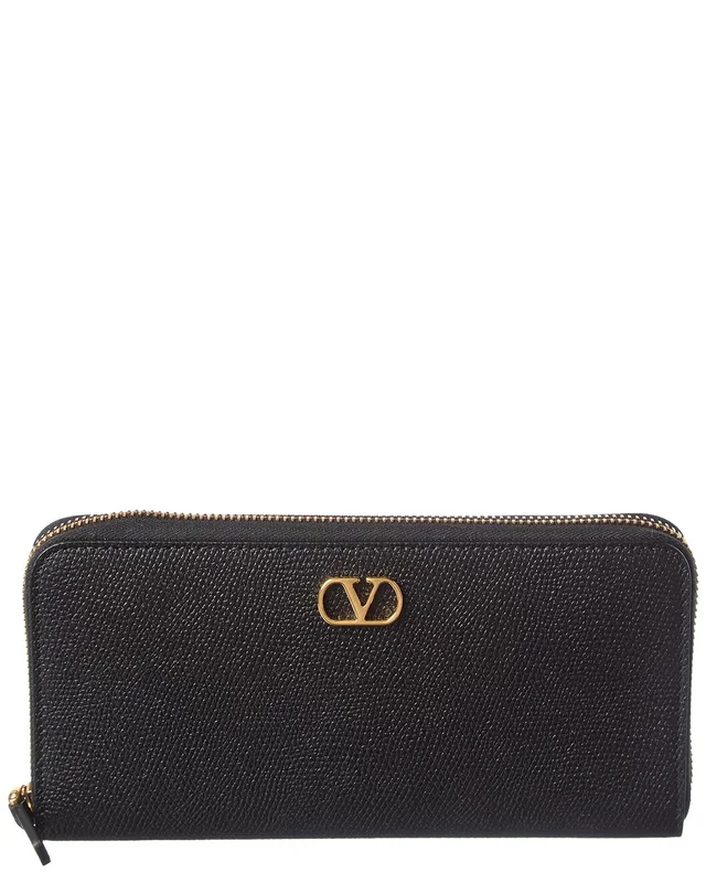 Valentino VLogo Leather Ziparound Wallet, image 1 of 1 from Gilt