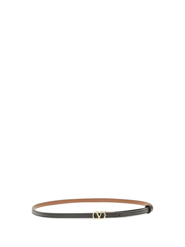 Valentino Garavani Belt — Black Calf Leather in Black Calfskin from HEWI