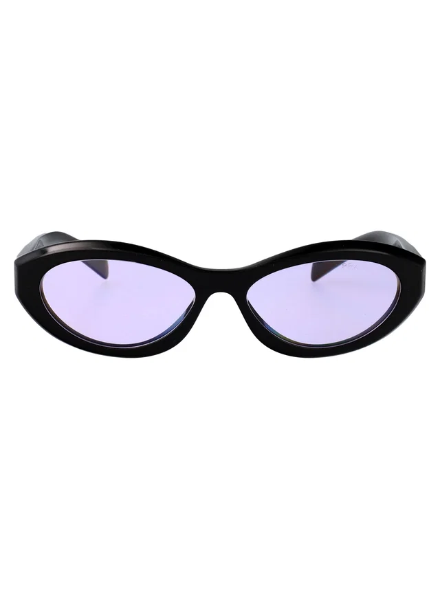Prada 0pr Black Acetate Cat-Eye Sunglasses in Black from HEWI