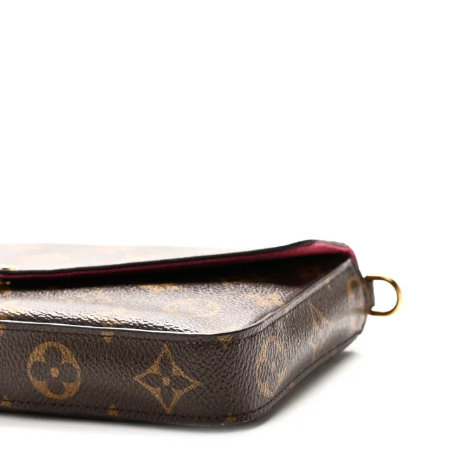 Louis Vuitton Monogram Pochette Felicie Chain Wallet Fuchsia in Pink Coated canvas from FASHIONPHILE, photo 10 of 10