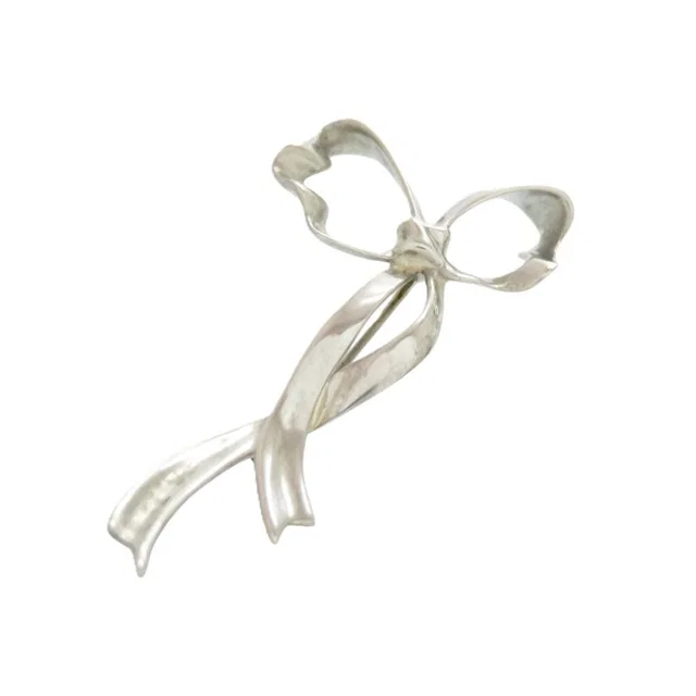 Tiffany & Co. Ribbon Brooch 925 Sterling Silver in Silver from The Reluxe