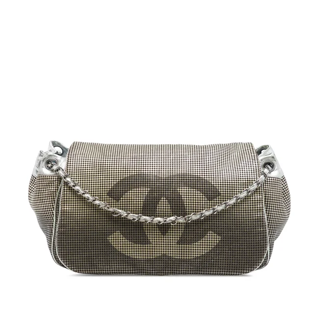 Gold Chanel Metallic Perforated Lambskin Hollywood Accordion Flap Shoulder Bag in Gold Lambskin from Designer Revival, photo 1 of 1