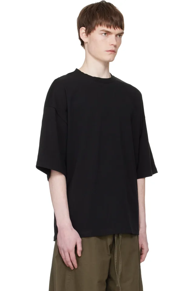 Entire Studios Black Heavy Boxy T-shirt, photo 2 of 4 from SSENSE