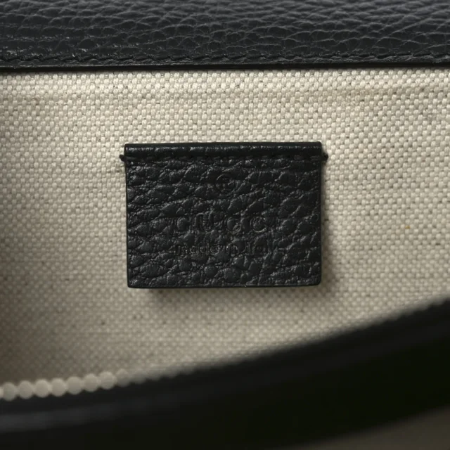 Gucci Pebbled Calfskin Small Dionysus Shoulder Bag Black in Black Calfskin from FASHIONPHILE, photo 6 of 10