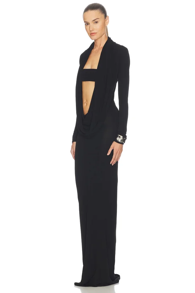 Helsa Svetlana Jersey Gown in Black, photo 4 of 6 from REVOLVE (Canada)