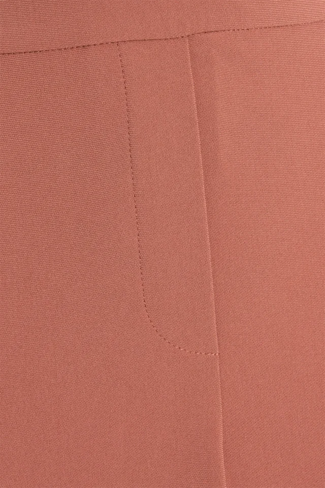 Theory Treeca Cropped Crepe Straight-Leg Pants in Tan, photo 4 of 4 from THE OUTNET