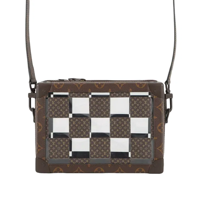 Brown Louis Vuitton Monogram Chess Soft Trunk Crossbody Bag in Brown Coated canvas from Designer Revival