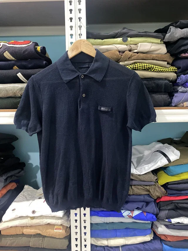 Prada Polo T-Shirt Made Italy in black from Grailed