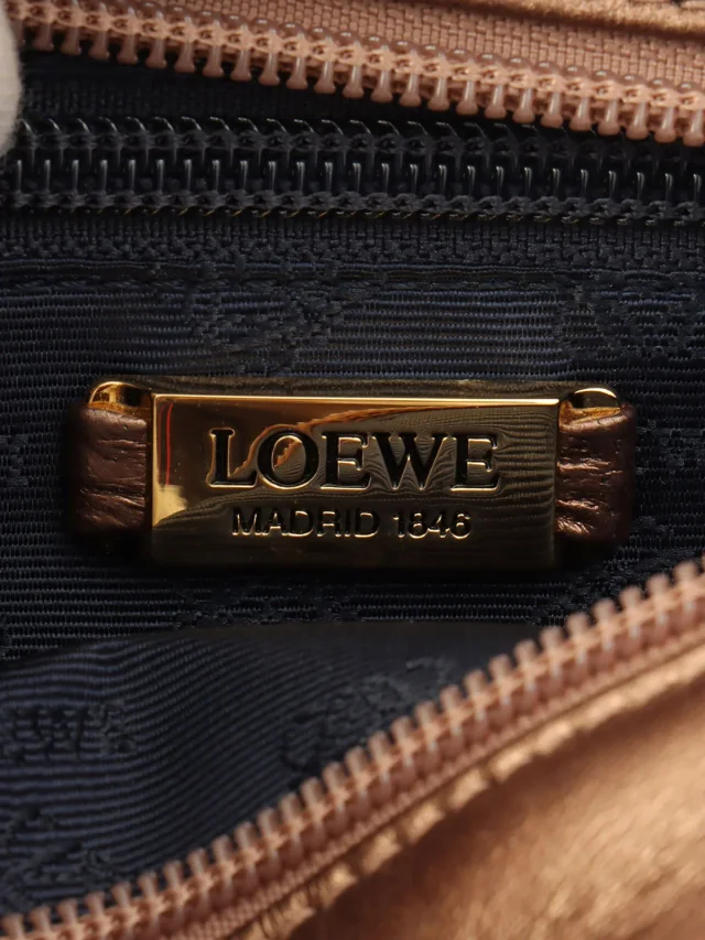 Loewe Anagram Plate Handbag Bronze from VINTAGE QOO TOKYO, photo 6 of 12