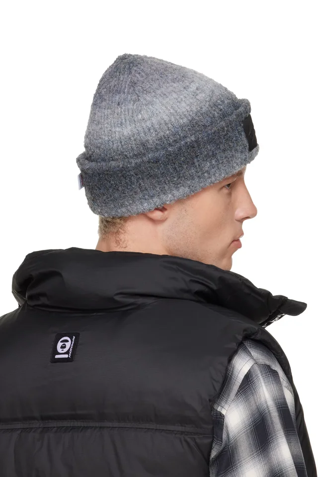 AAPE by A Bathing Ape Gray AAPEUNVS Beanie, photo 3 of 3 from SSENSE