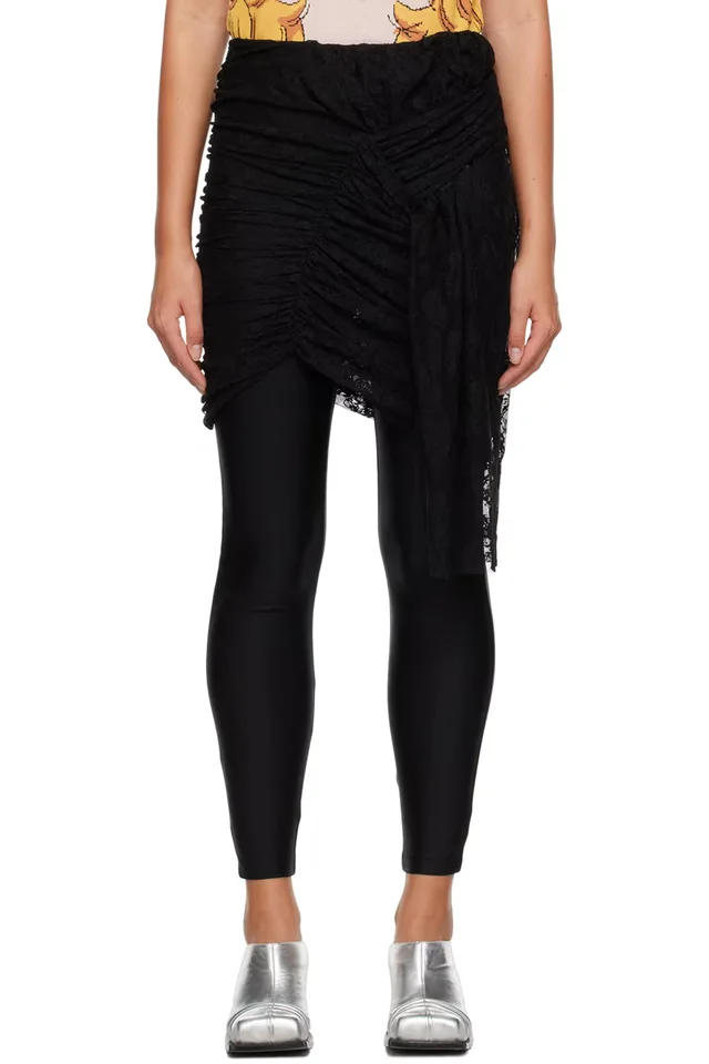 Pushbutton Black Layered Skirt, image 1 of 1 from SSENSE