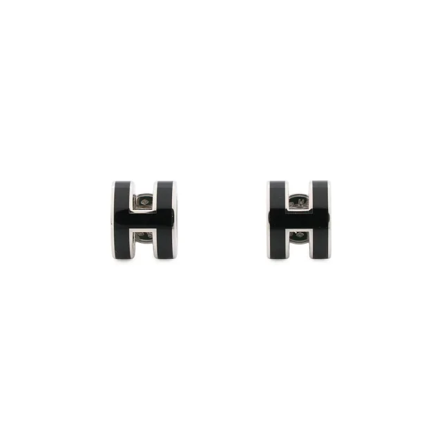 Hermès Pop Ash Earrings Size Mini Black Metal Lacquer in Black from GALLERY RARE, photo 3 of 9