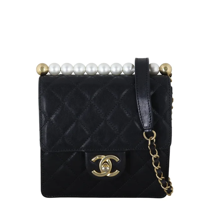 Chanel Chic Pearls Flap Mini Bag in Calfskin from Luxe.It.Fwd