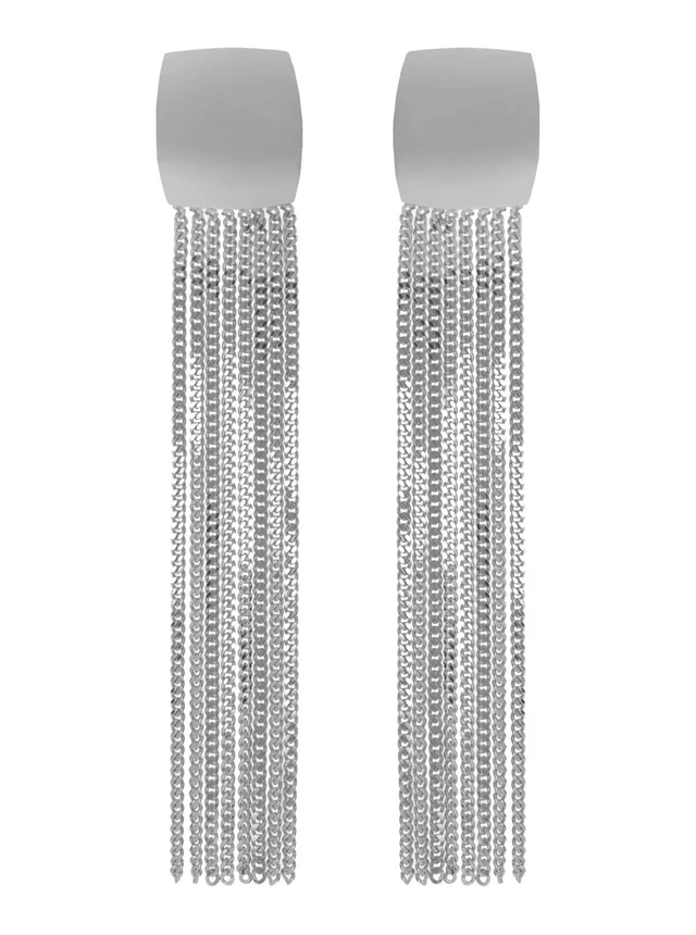 FEDERICA TOSI EARRING JULIE LONG Earrings with silver and metallic details, women, photo 2 of 6 from Gaudenzi Boutique