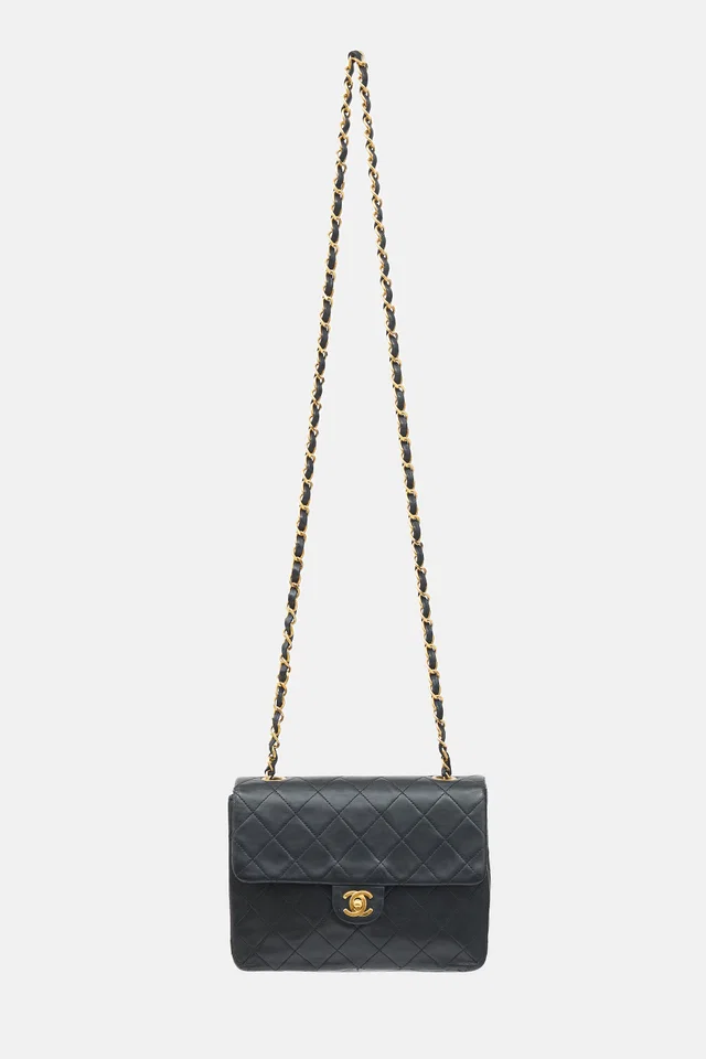 Chanel 1990s Leather Small Classic Flap Bag in Leather from VSP Consignment
