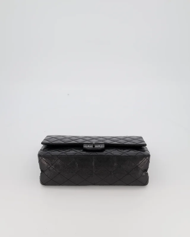 Chanel Black Reissue 226 Medium Double Flap Bag in Patent Leather with So Black Hardware in Black Patent leather from Sellier, photo 18 of 19