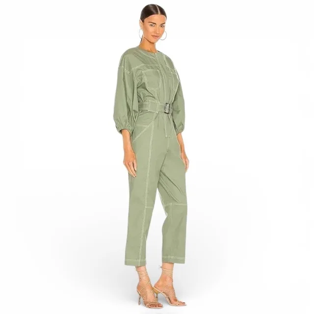SIMKHAI Annika Utility Jumpsuit In Eucalyptus Size 2 in green from Poshmark