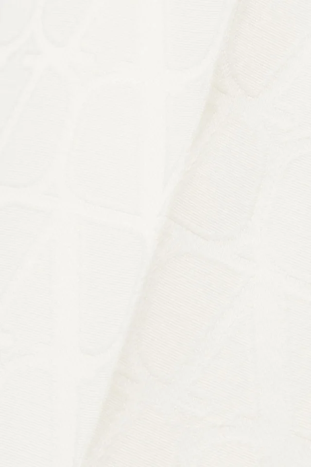 Valentino Garavani Wool and Silk-Blend Jacquard Wide-Leg Pants in White, photo 4 of 4 from THE OUTNET